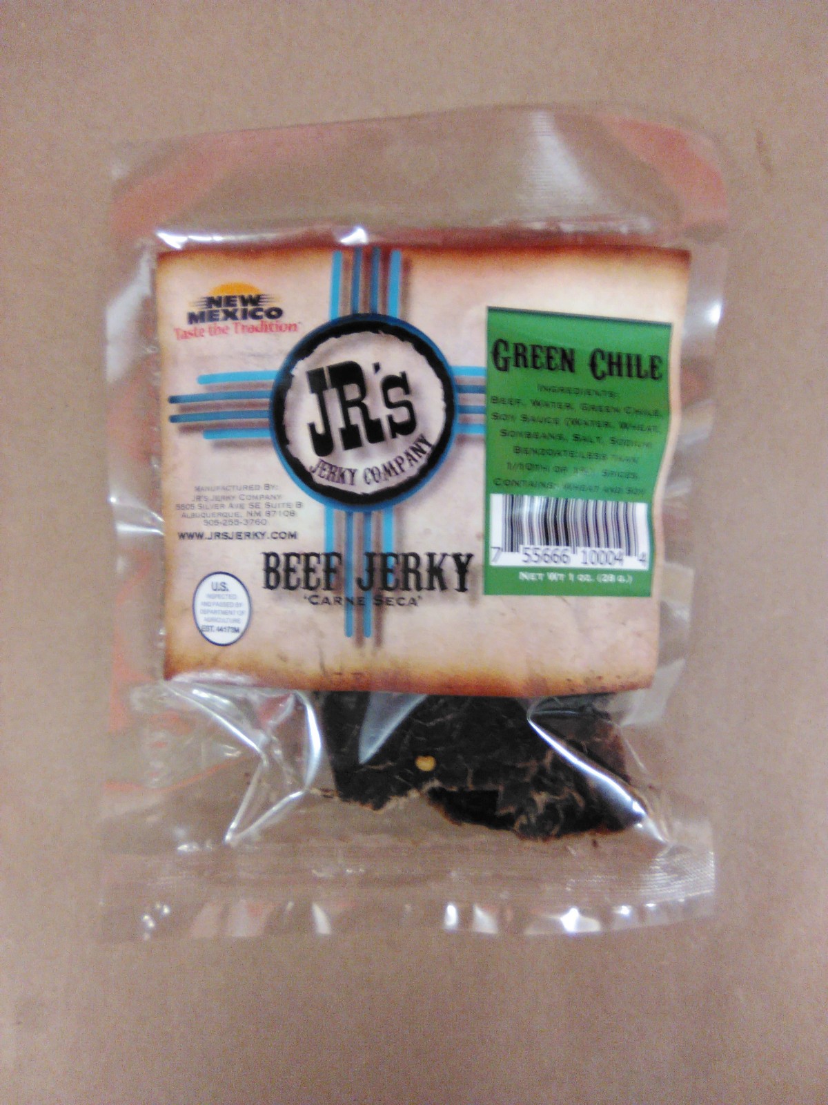 JR’s Green Chile Beef Jerky Chile Traditions